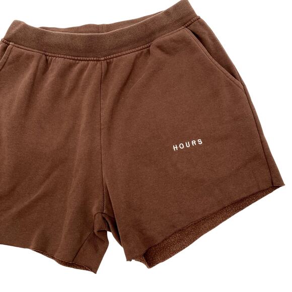 Hours brown sweat shorts - Picture 1 of 5